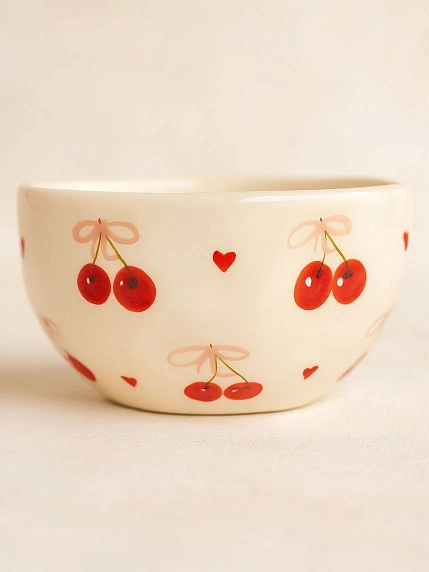 Миска-боул ручной работы Татко керамика «Вишенки», керамика, 300 мл, фото 2.