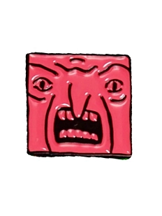 Металлический значок ШКЯ «Кубик», красный