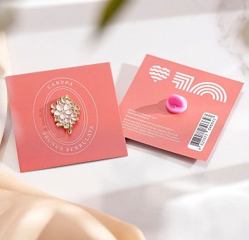 Металлический значок «Сакура» серия Цветы, фото 4.