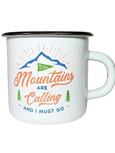 Эмалированная кружка Магтрэп «‎Mountains are calling / путешественник», белая, 400 мл