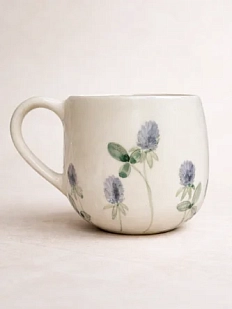 Кружка ручной работы Верба керамика «Клевер», круглая, керамика, 250 мл