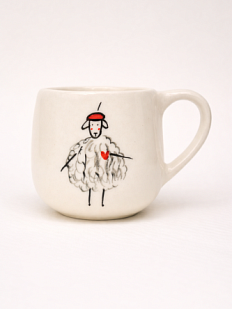 Кружка ручной работы Мария Гордеева «Овечка», керамика, 250 мл