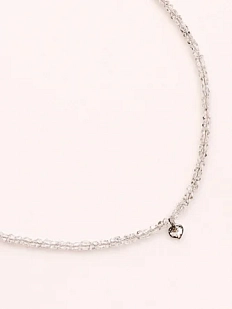 Чокер ручной работы «Heart», алмазное стекло, родированная латунь