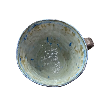 Кружка ручной работы Оива со звёздами, 550 мл, чёрная, фото 3.