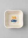 Тарелка квадратная АН2К с фигуркой внутри Котик-пончик, синий, керамика, 14 см, превью фото 1