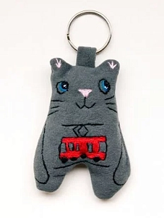 Брелок Колдовская игла «Кот с трамваем»