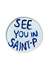 Тарелка ручной работы «See you in Saint-P», керамика, 18 см, превью фото 1