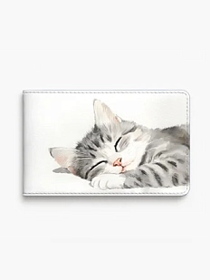 Обложка на студенческий билет DARI DARI «Серый котик», экокожа