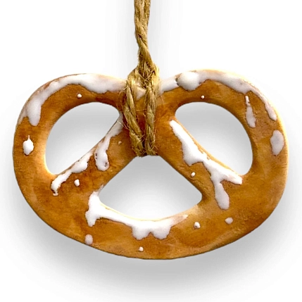 Ёлочная игрушка Elizabeth Madar «Крендель», 6 см, керамика, фото 2.