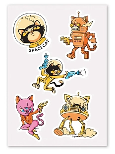Виниловые стикеры «Space_cat»