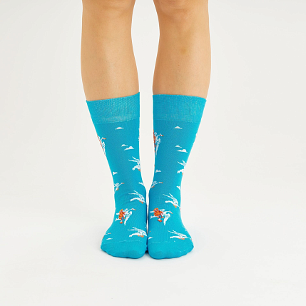 Носки «Гуси-Лебеди», р-р 42-46, синие, фото 1.