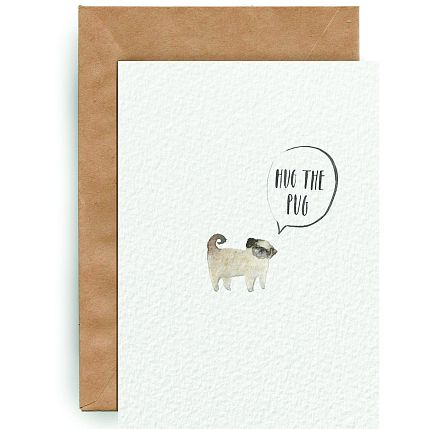 Открытка «Hug the pug!», фото 2.