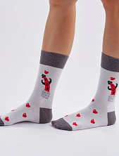 Носки «Буду ждать тебя на Стрелке», р-р 38-41, белые