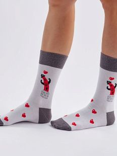 Носки «Буду ждать тебя на Стрелке», р-р 38-41, белые