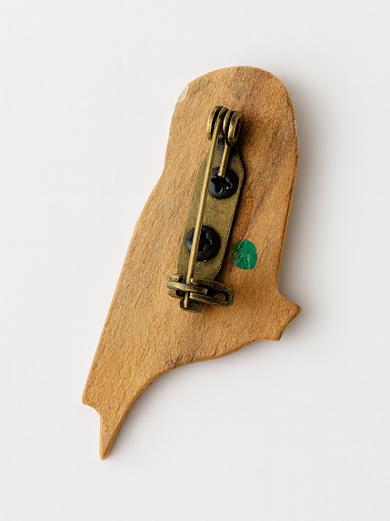 Брошь «Сычик», дерево, фото 3.