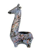 Статуэтка ручной работы «Жираф», серая, керамика