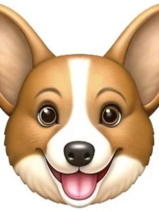 3D Стикер на телефон с собакой, корги пемброк, объёмный