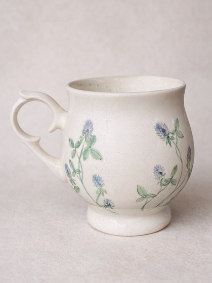 Кружка ручной работы Верба керамика ландыш «Клевер», керамика, 300 мл, фото 2.