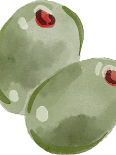 3D Стикер на телефон «Оливки», объёмный, 3 см