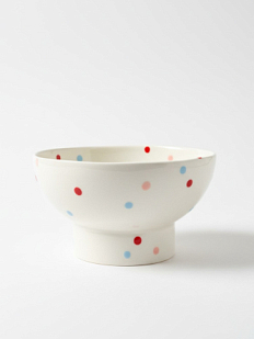 Фруктовница ручной работы «Конфетти», керамика, 18 см