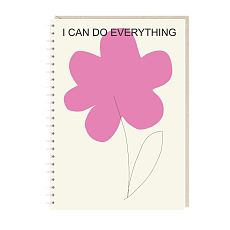 Блокнот «I can do everything» цветок, А5, 50 листов, бежевый