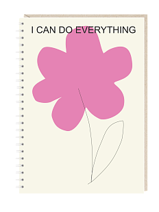 Блокнот «I can do everything» цветок, А5, 50 листов, бежевый