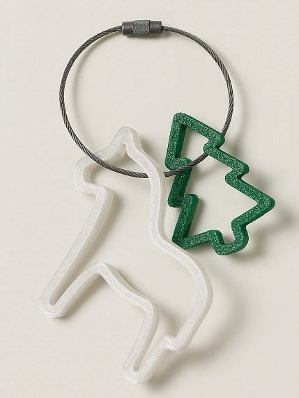 Брелок, обвес на сумку DARI DARI «Лошадка с ёлочкой», белый, 6 см, фото 1.