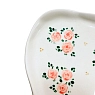 Тарелка ручной работы Slowday Ceramics с розовыми розочками «Винтаж», керамика, 25 см, превью фото 3