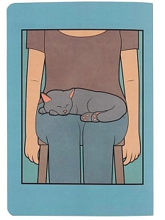 Блокнот с кошкой Barking Store Gudim «Cat», А5, 40 листов, голубой