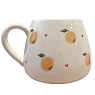 Кружка ручной работы Slowday Ceramics с абрикосами и сердечками, полуфарфор, 250 мл, превью фото 1