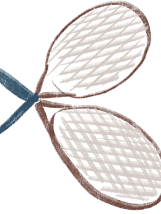 3D Стикер на телефон «Ракетки», объёмный, 3 см