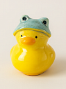Керамическая фигурка Уточка в  зелёной шляпке, превью фото 1