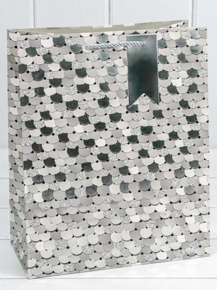 Пакет подарочный с тиснением «Кружочки», 26х32 см, фото 4.