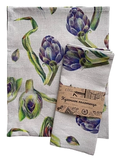 Полотенце «Артишоки», белое