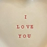 Тарелка ручной работы Ceramission в форме сердечка «I love you», керамика, 14см, превью фото 2