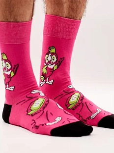 Носки «Свободу попугаям!», р-р 42-46, темно-розовые