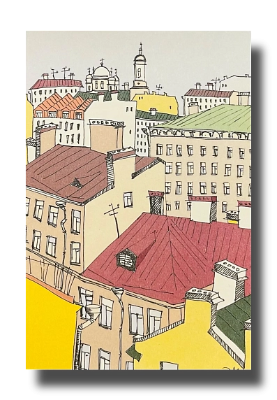Открытка «Крыши Петербурга №3», Elizabeth Madar, фото 1.