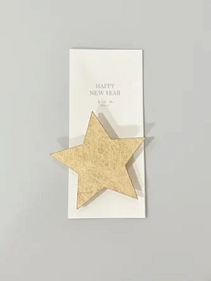 Бирка для подарка ВОЕ «Блестящая звезда», на прищепке, 7 см