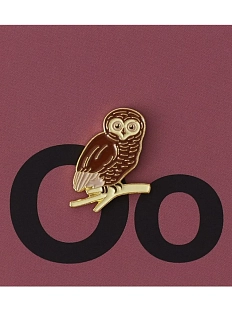 Металлический значок Heart of Moscow «Сова» серия Зоопарк