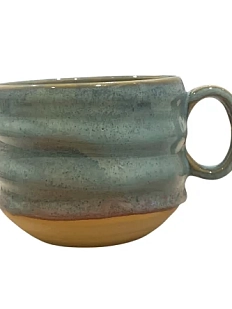 Кружка спираль бирюзовая, керамика, 350 мл