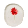 Блюдце ручной работы Катя Вебер с красным цветком, керамика, 11 см, превью фото 1