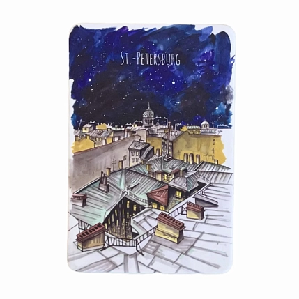 Подарочный набор Elizabeth Madar «Ночной Петербург», 40 листов, фото 3.
