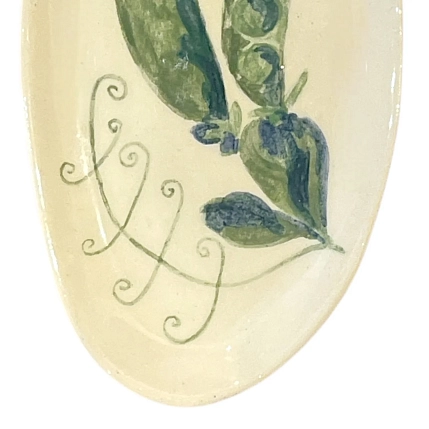 Овальное блюдце Августа «Горох», керамика, фото 3.