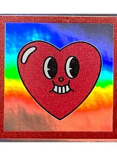 Стикер Валя Карнавалова «Сердечко», голографический