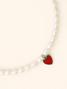 Чокер ручной работы «Emma», речной жемчуг, родированная латунь