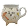 Кружка-котелок ручной работы на ножках «Drink me», песочная, керамика, 350 мл, превью фото 1