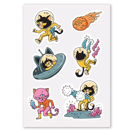 Виниловые стикеры «Space_cat», фото 2.