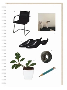 Блокнот на пружине Mitrozhe «Стул», А5, 50 листов, белый