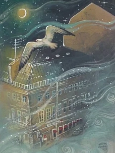 Открытка Зелёная лампочка «Пролетая над проспектом», А6