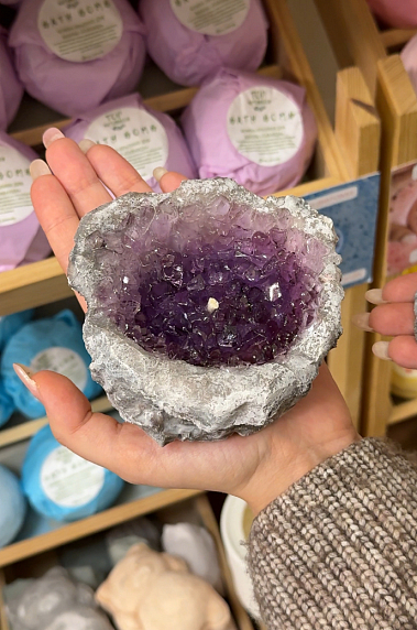 Интeрьерная свеча «Кристалл», фиолетовая, фото 3.